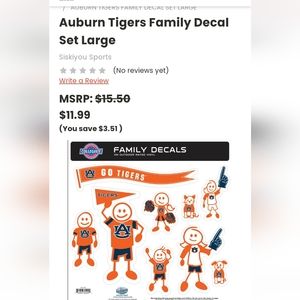 Auburn Tigers Family Decals